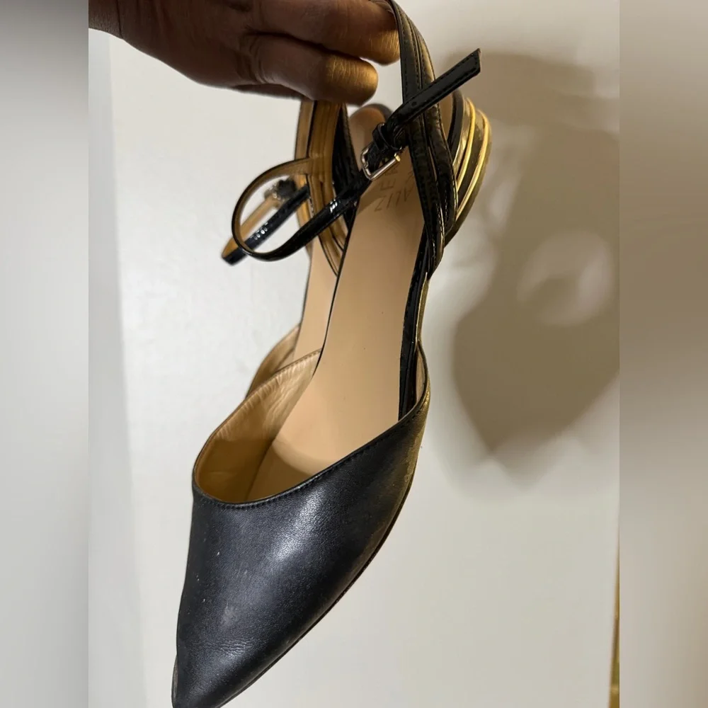 Naturalizer Black Strappy Heels Size 9 (has damage) dirty will clean b4 ship - Picture 2 of 11